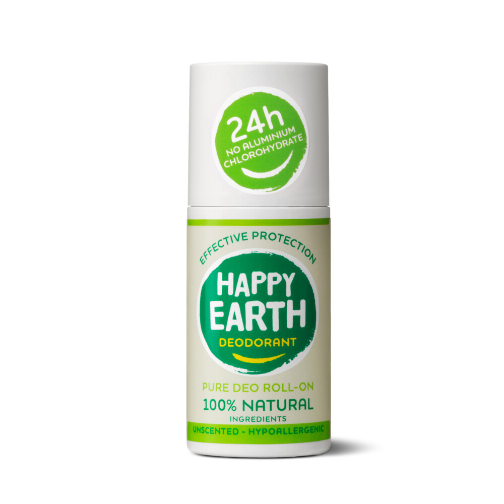 Happy Earth Pure Deodorant Roll-On Unscented 75 ml