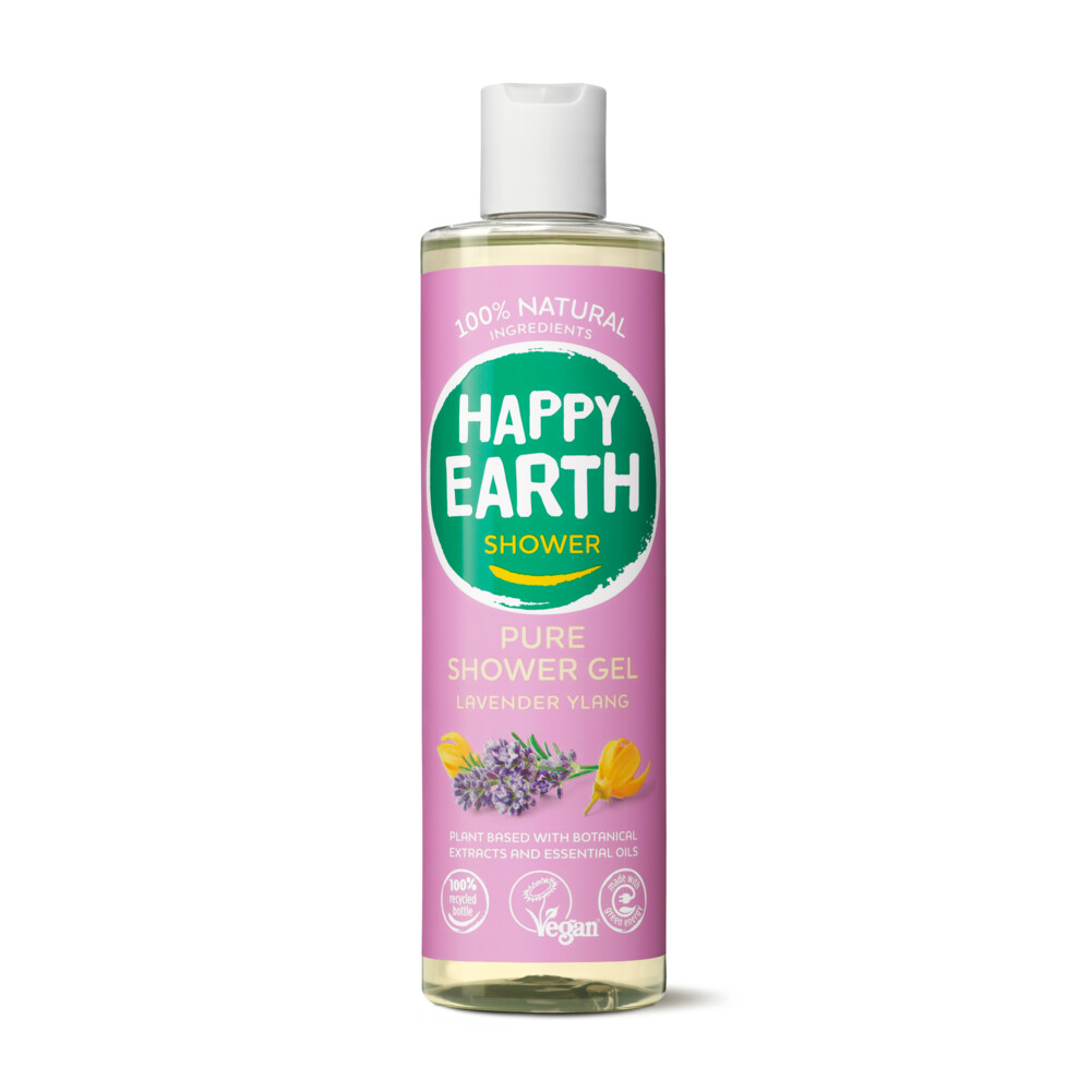 Happy Earth Pure Douchegel Lavender Ylang 300 ml