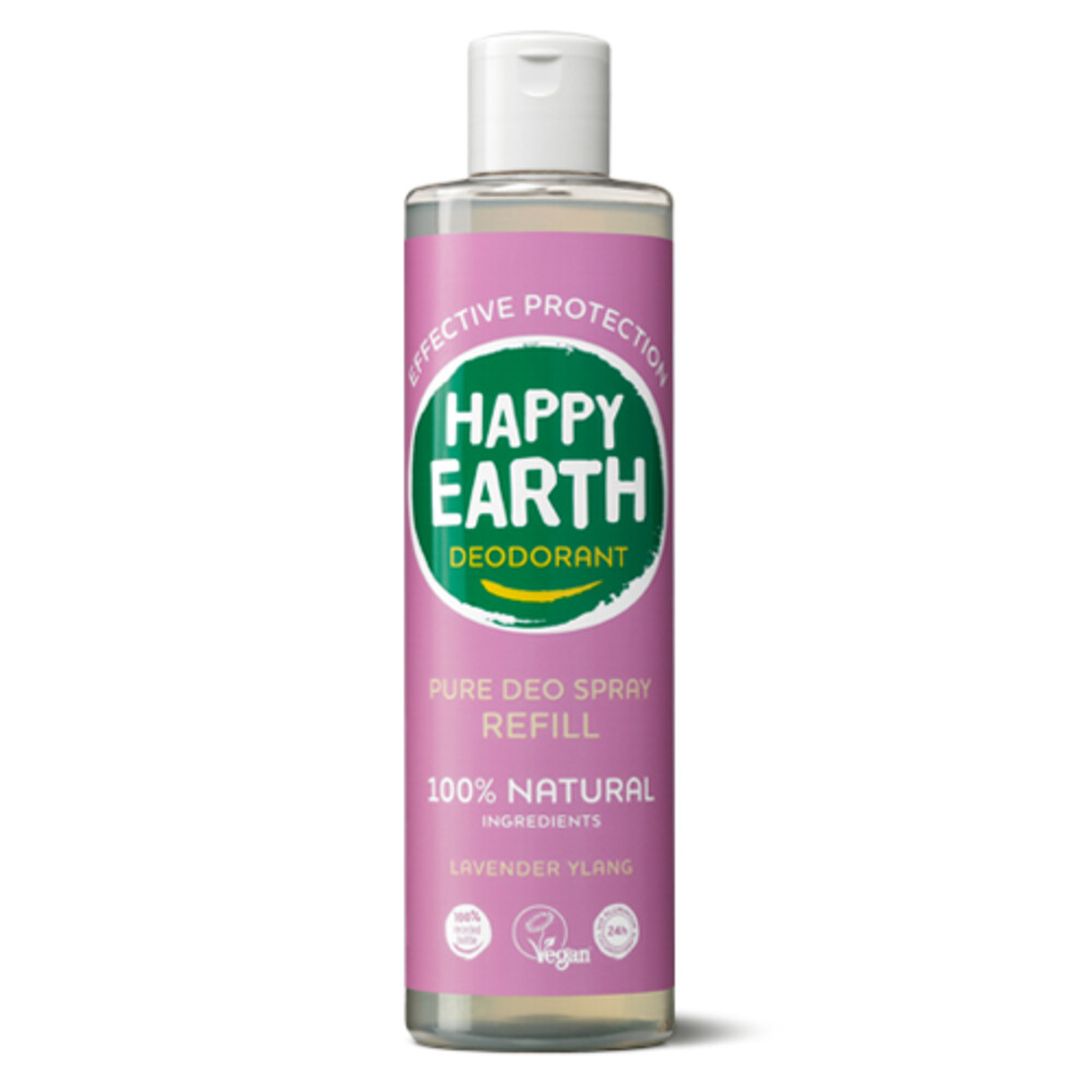 Happy Earth Pure Deodorant Spray Navulling Lavender Ylang 300 ml