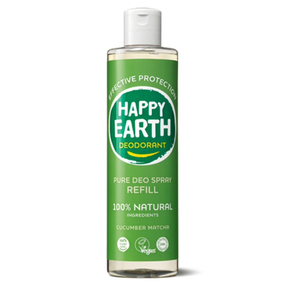 Happy Earth Pure Deodorant Spray Navulling Cucumber Matcha 300 ml
