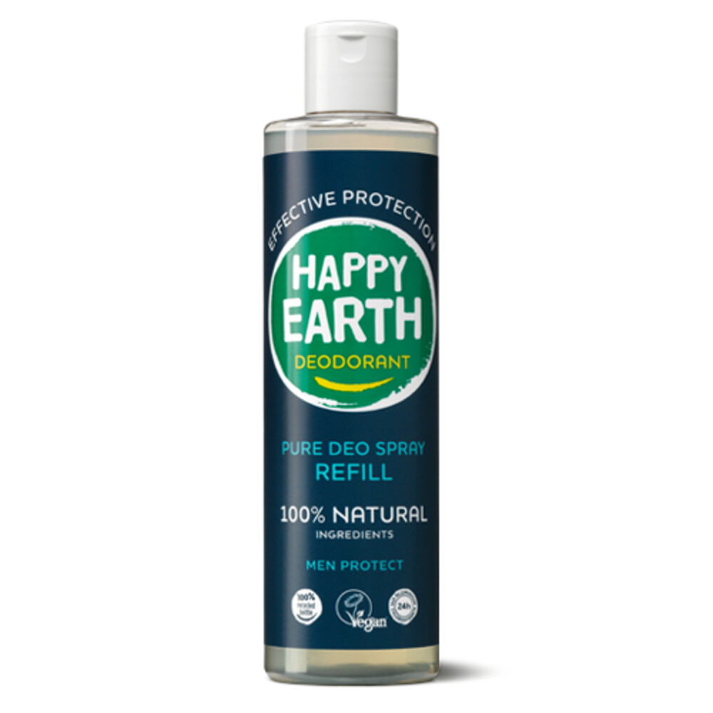 Happy Earth Pure Deodorant Spray Navulling Men Protect 300 ml