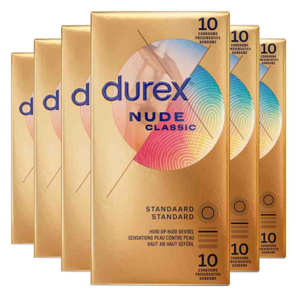 6x Durex Condooms Nude 10 stuks
