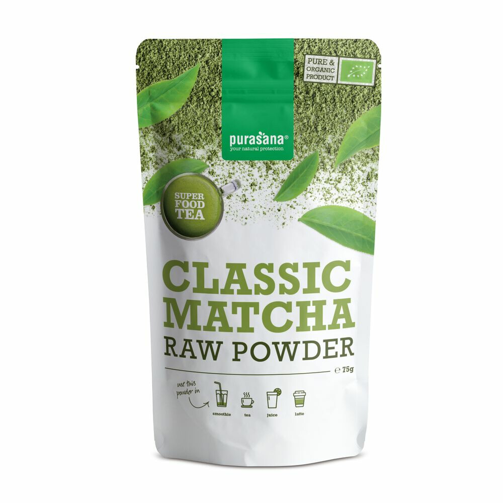 6x Purasana Matcha Classic Raw Powder 75 gr