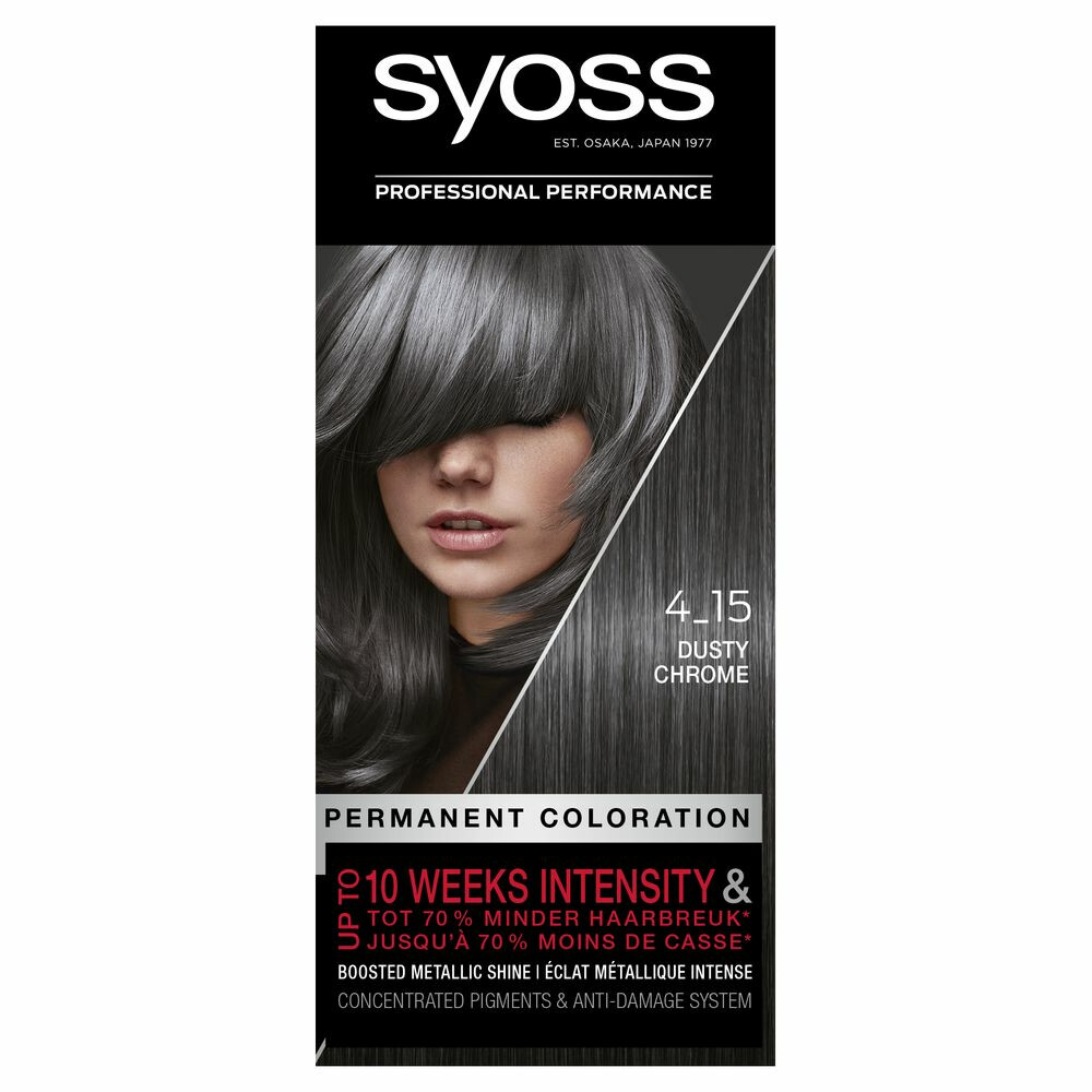3x Syoss 4-15 Dusty Chrome Haarverf