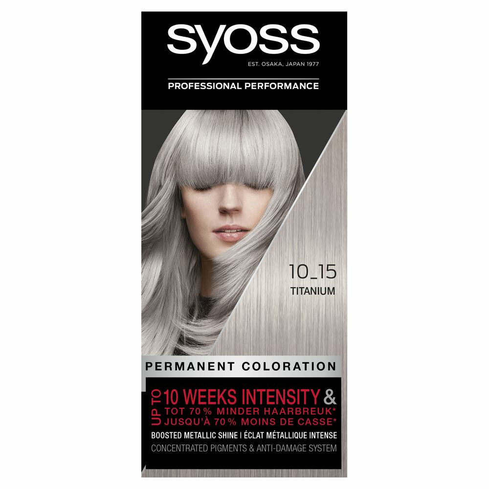 3x Syoss 10-15 Titanium Blonde Haarverf