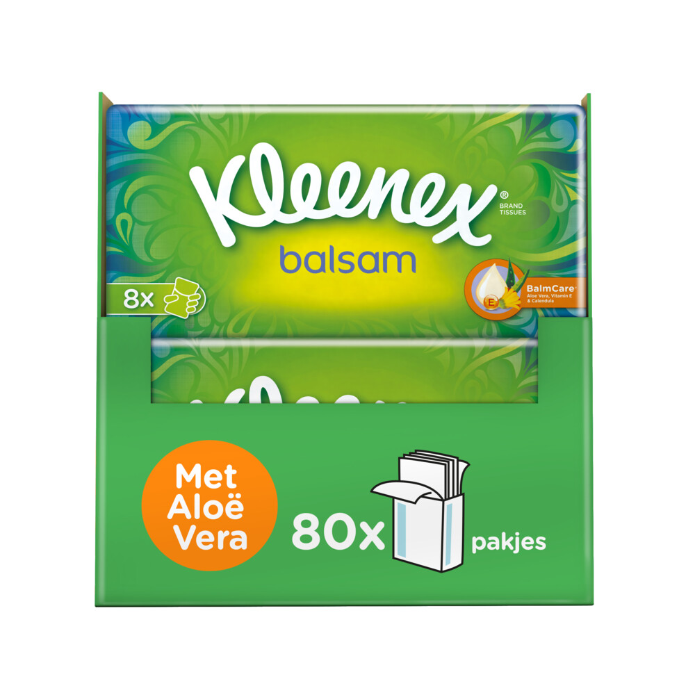 10x Kleenex Balsam Zakdoekjes 8 pakjes