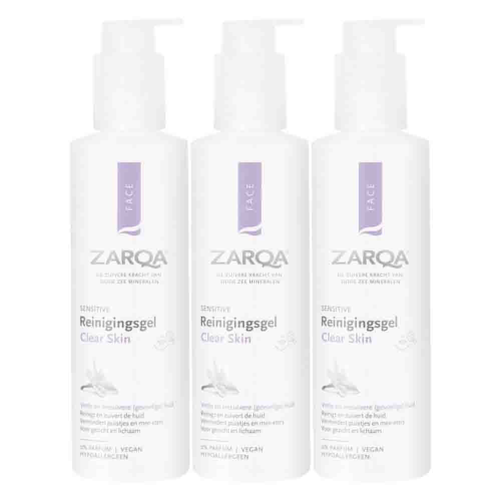 3x Zarqa Clear Skin Reinigingsgel 200 ml