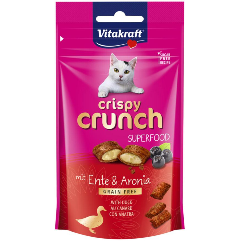 Vitakraft Crispy Crunch 60 g Kattensnack Eend&Zwartebessen