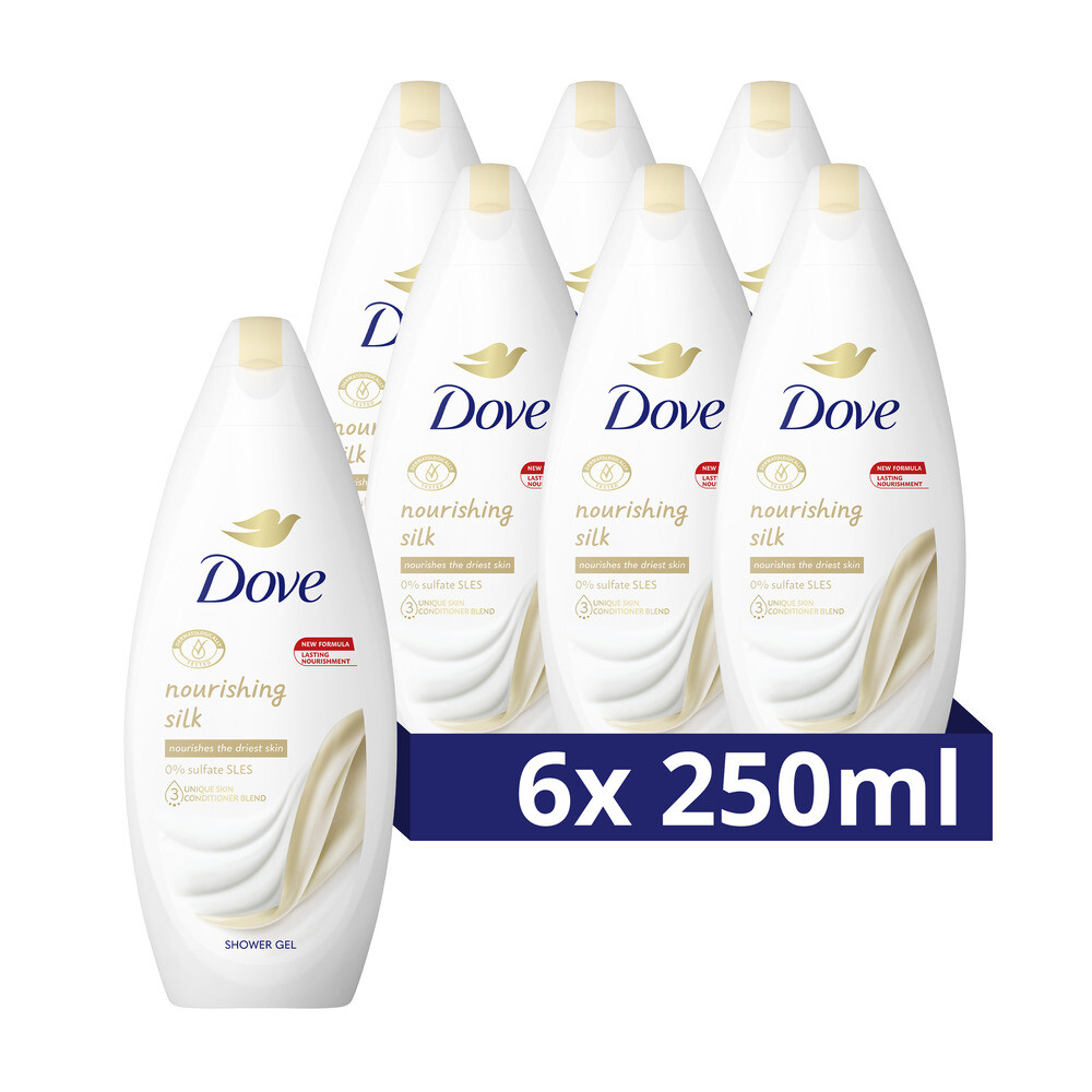 6x Dove Douchecréme Nourishing Silk 250 ml