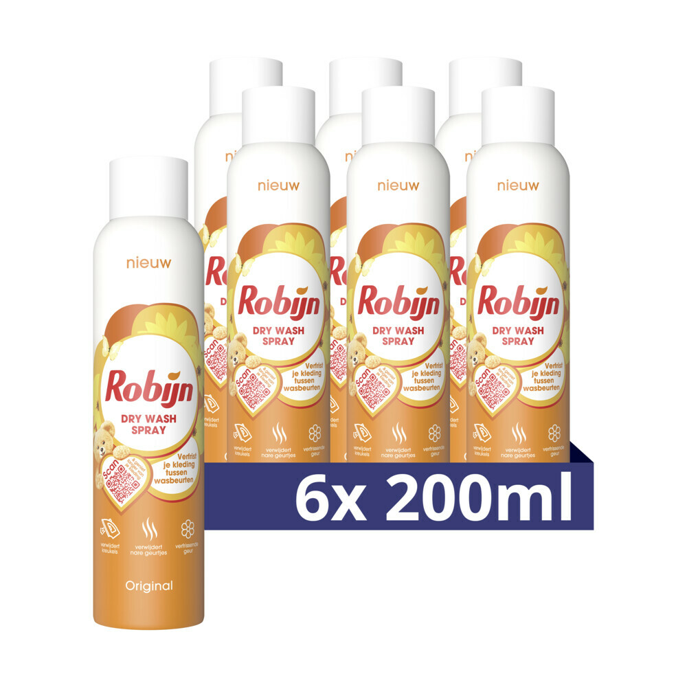 6x Robijn Dry Wash Original 200 ml