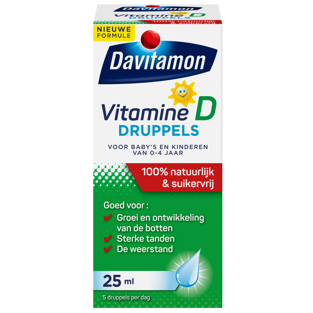 Davitamon Vitamine D Druppels 100% Natuurlijk 25 ml