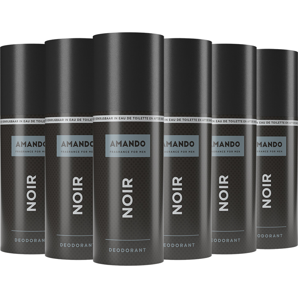 6x Amando Deodorant Spray Noir 150 ml