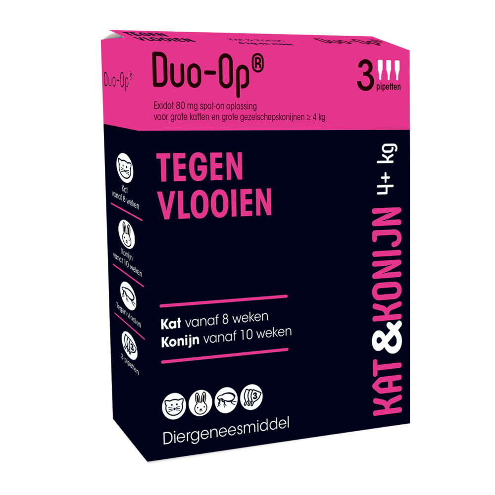 echo Familielid wanhoop Duo-op Anti Vlooiendruppels Kat en Konijn vanaf 4 kg 3 pipetten | Plein.nl