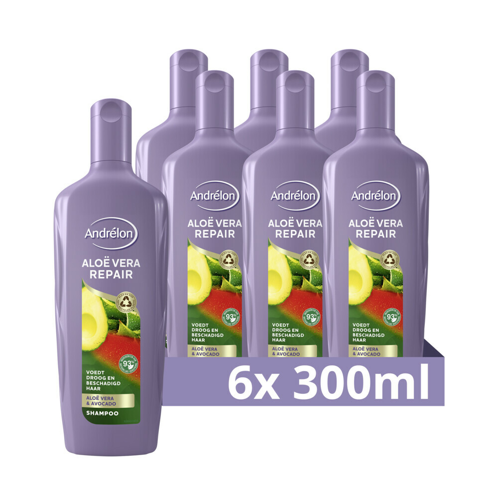 6x Andrelon Shampoo Aloe Vera Repair 300 ml