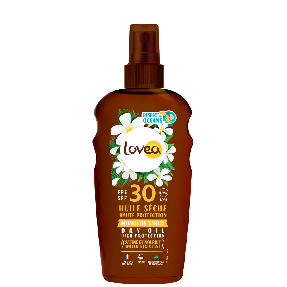 12x Lovea Sun Dry Oil Spray Zonnebrand SPF 30 150 ml