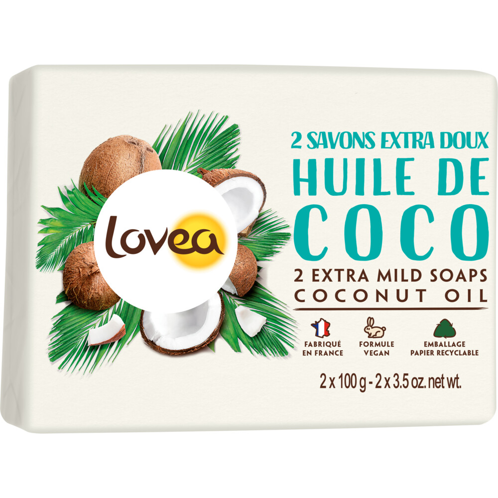 2x Lovea Coconut Oil Handzeep 2 x 100gr