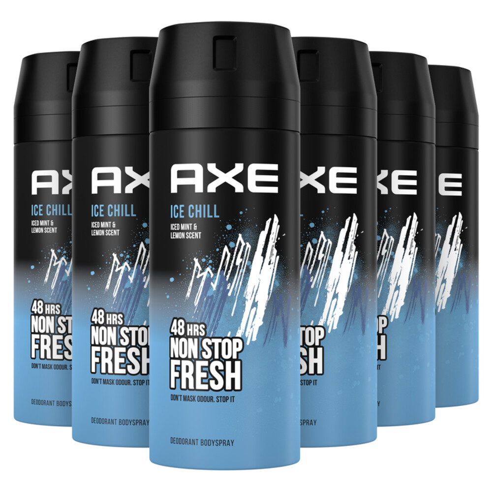 6x Axe Deodorant Bodyspray Ice Chill 150 ml