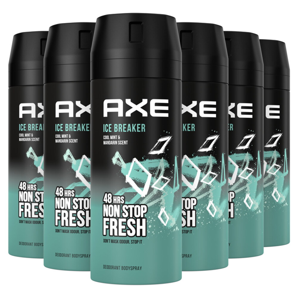 6x Axe Deodorant Bodyspray Ice Breaker 150 ml