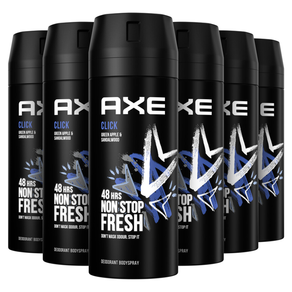 6x Axe Deodorant Bodyspray Click 150 ml