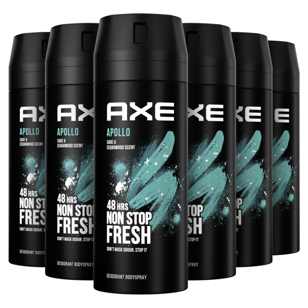 6x Axe Deodorant Bodyspray Apollo 150 ml