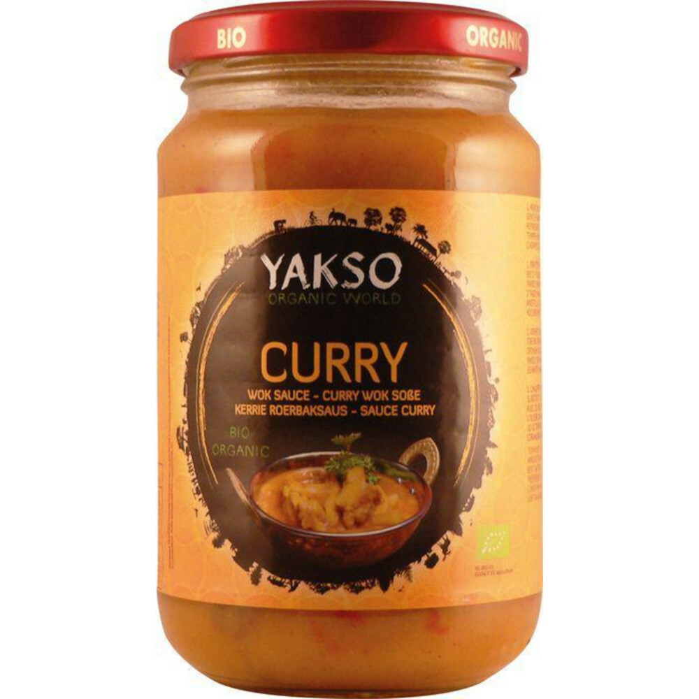 Yakso Roerbaksaus Kerrie Eko 350 gr
