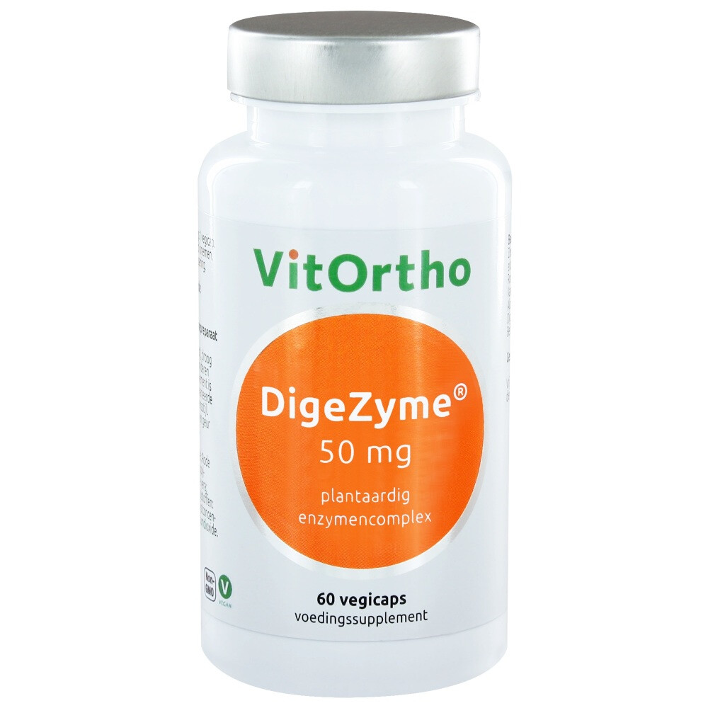 Gratis Verzending: 2x Vitortho Digezyme 50 mg 60 vegacapsules