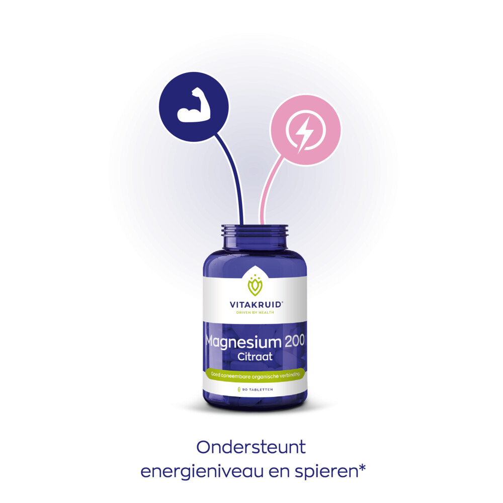 Vitakruid Magnesium 200 Citraat 90 tabletten, foto 5