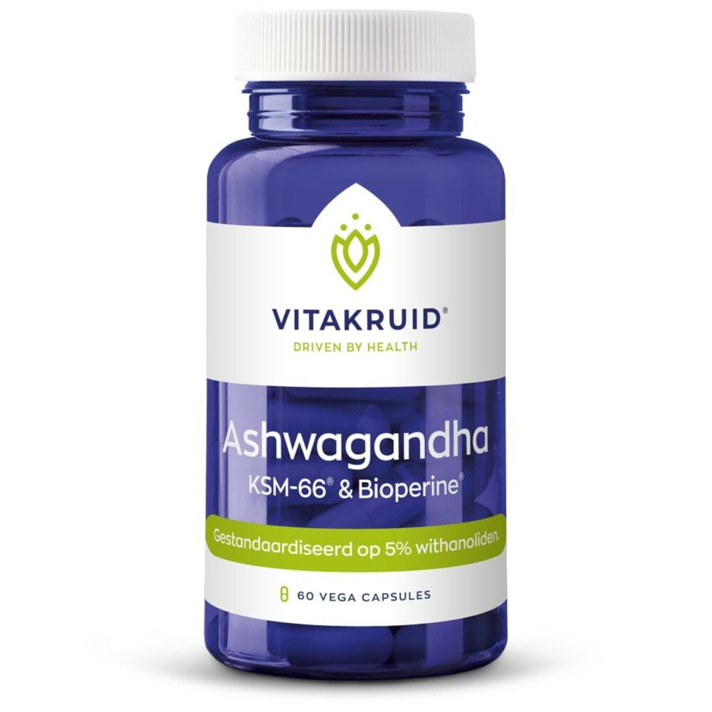 Gratis Verzending: Vitakruid Ashwagandha Ksm 60 vegacapsules
