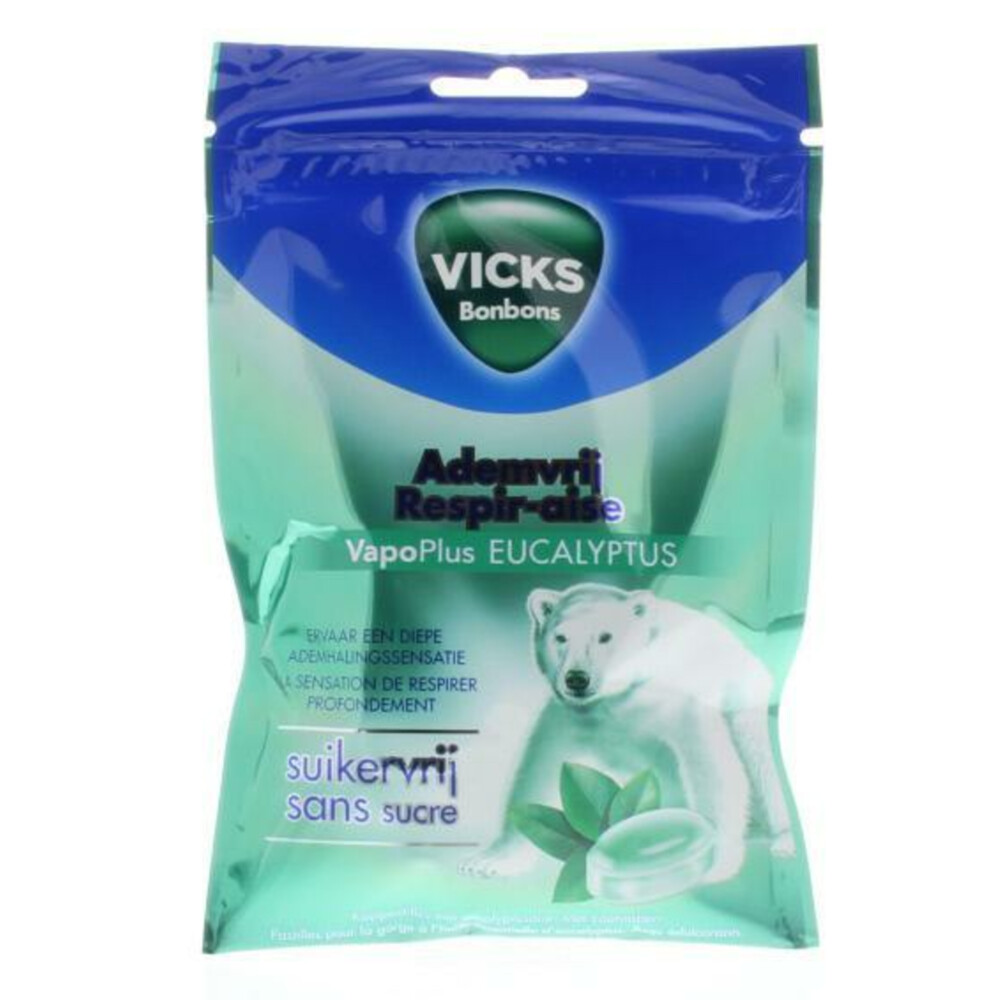 Vicks Ademvrij Eucalyptus Suikervrij 72 gr