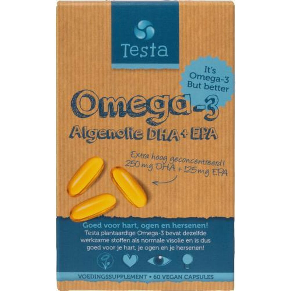 Gratis Verzending: Testa Dha250 mgepa 125 mg 60 vegacapsules