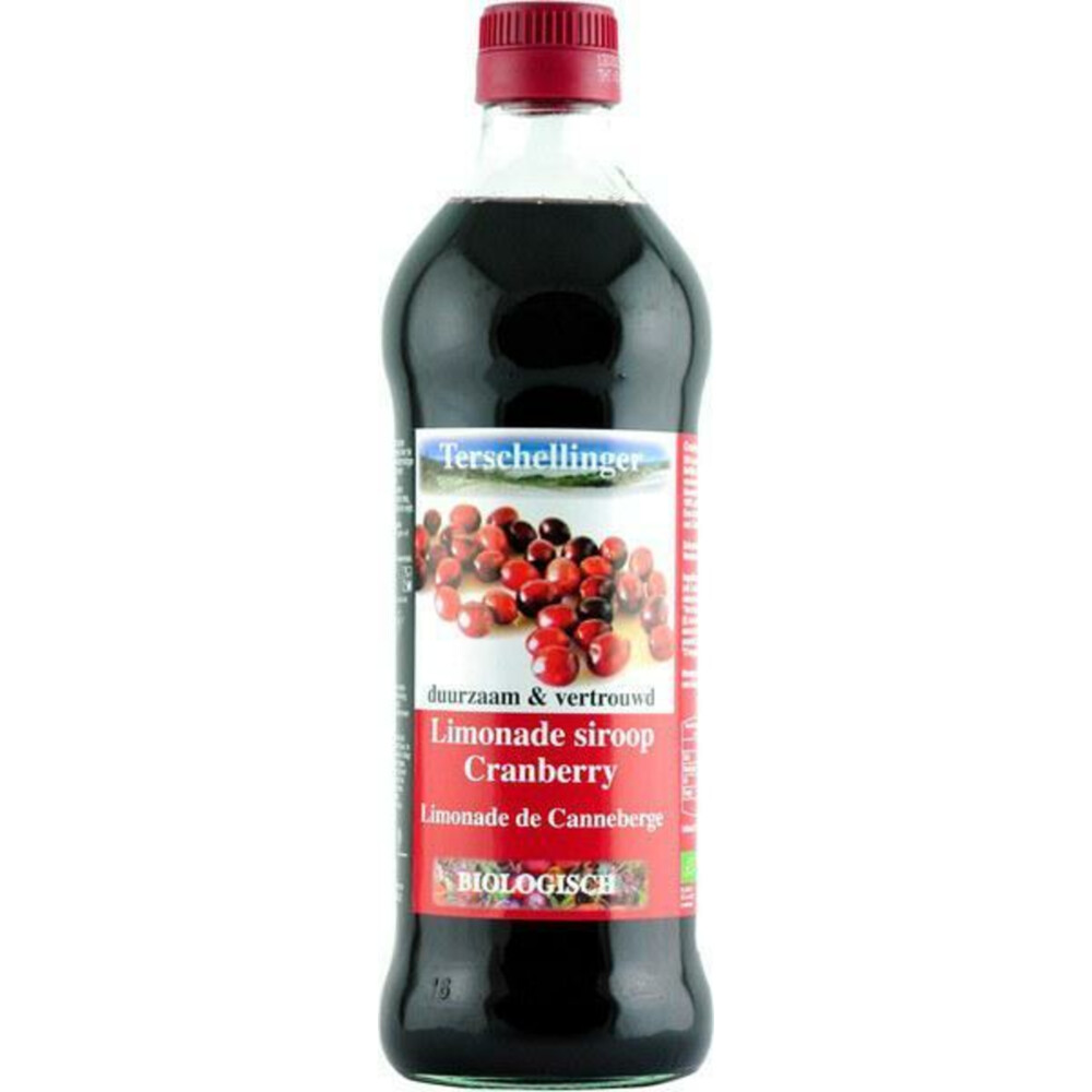 6x Terschellinger Cranberrysiroop Eko 500 ml