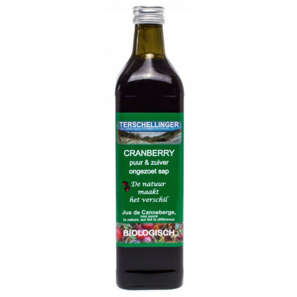 6x Terschellinger Cranberrysap Ongezoet Eko 750 ml