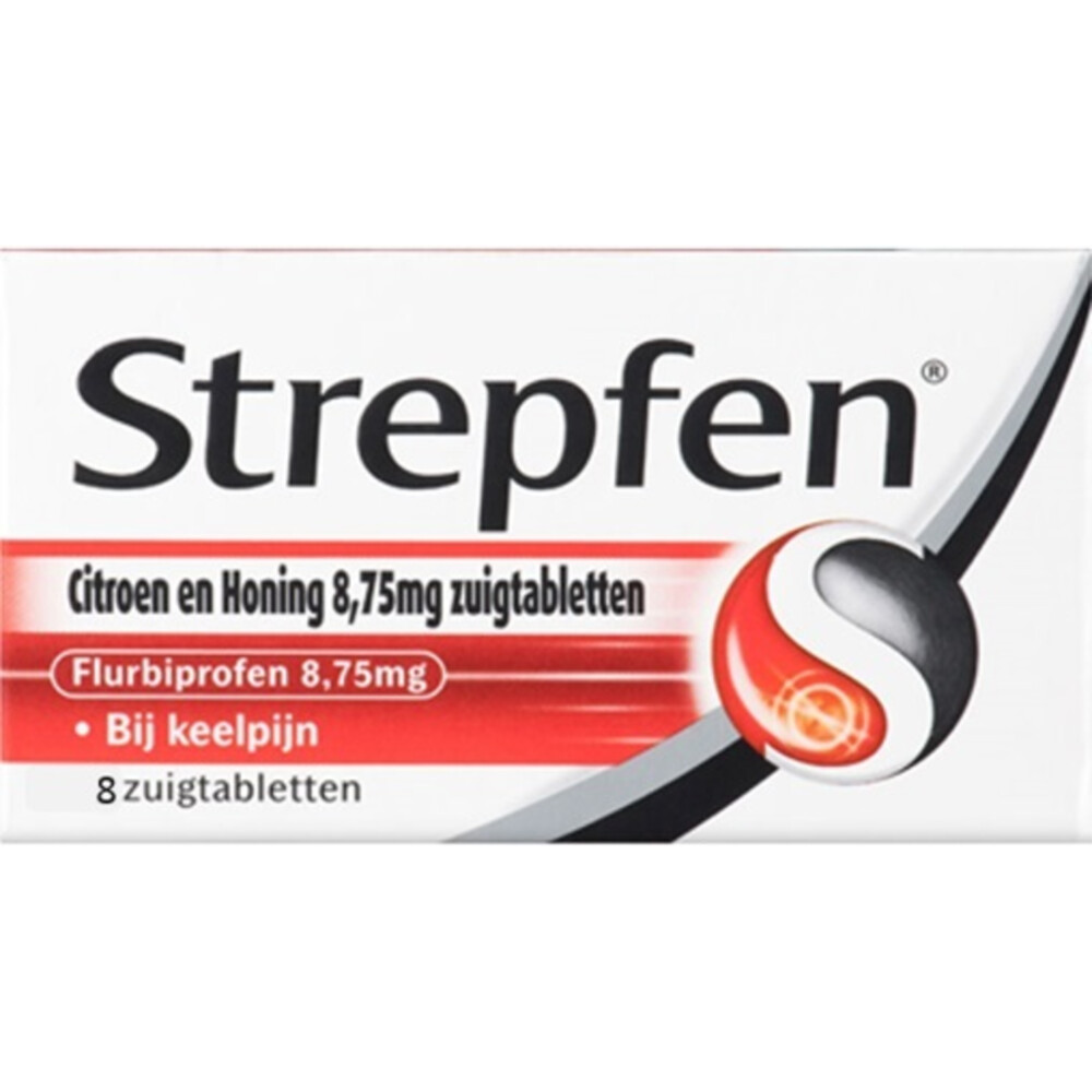 Strepfen Zuigtabletten Citroen&Honing 8 tabletten