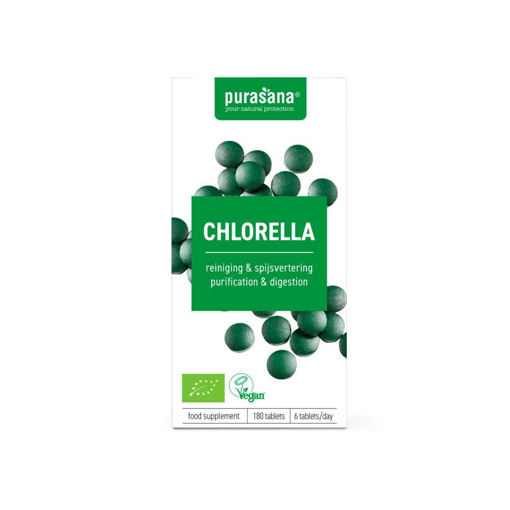 Purasana Chlorella 500 mg Bio 180 capsules