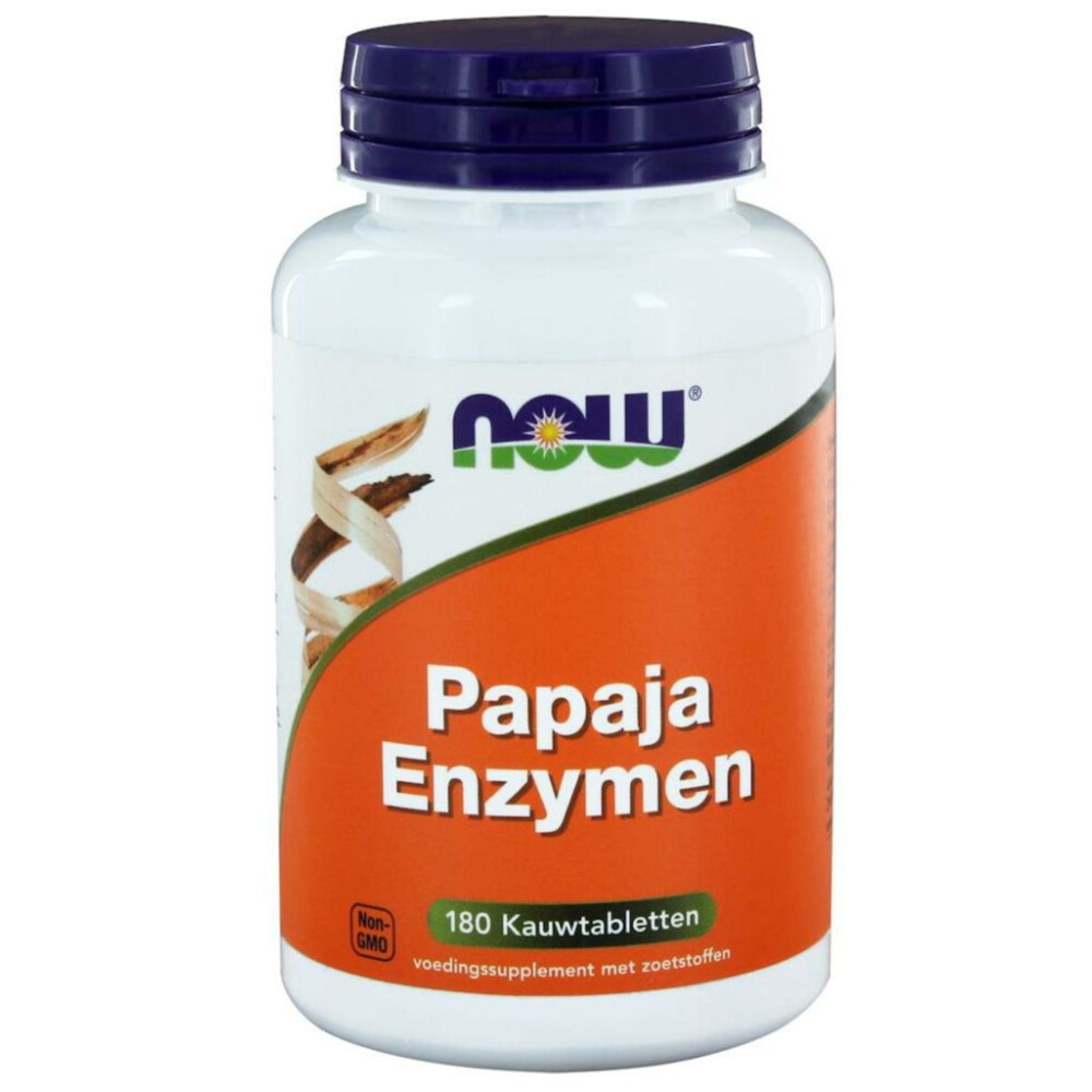 Gratis Verzending: 2x NOW Papaya Enzymen 180 kauwtabletten
