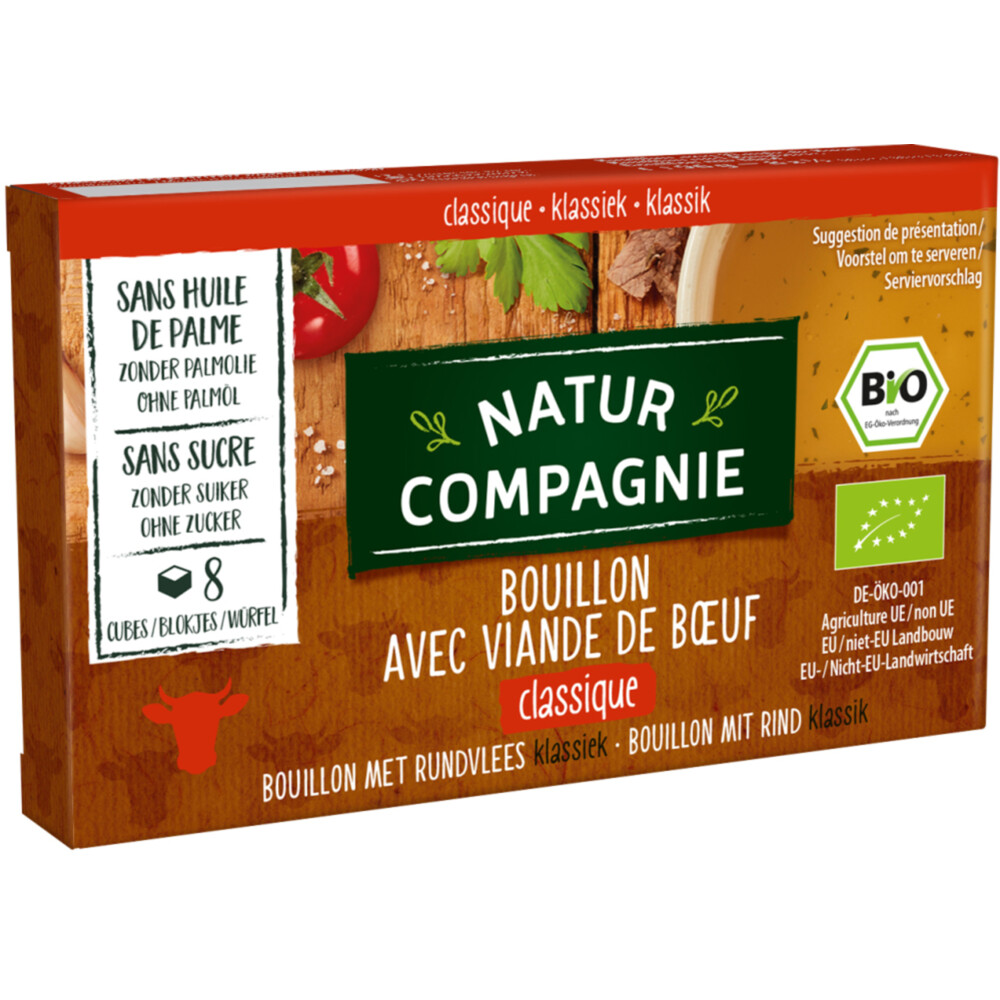 12x Natur Compagnie Runderbouillon Bio 8 stuks