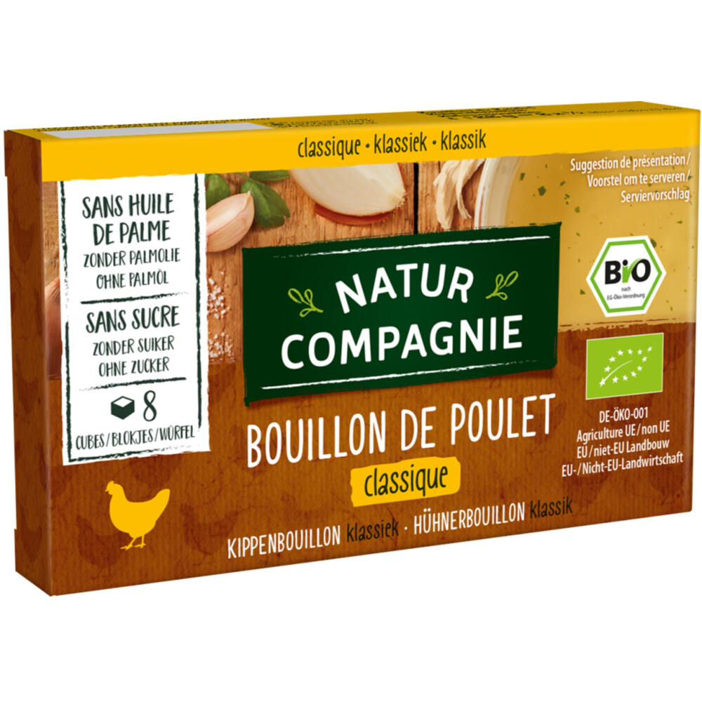 12x Natur Compagnie Kippenbouillon Bio 8 stuks