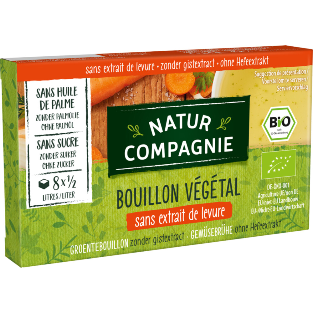12x Natur Compagnie Groentebouillon Glutenvrij Bio 8 stuks