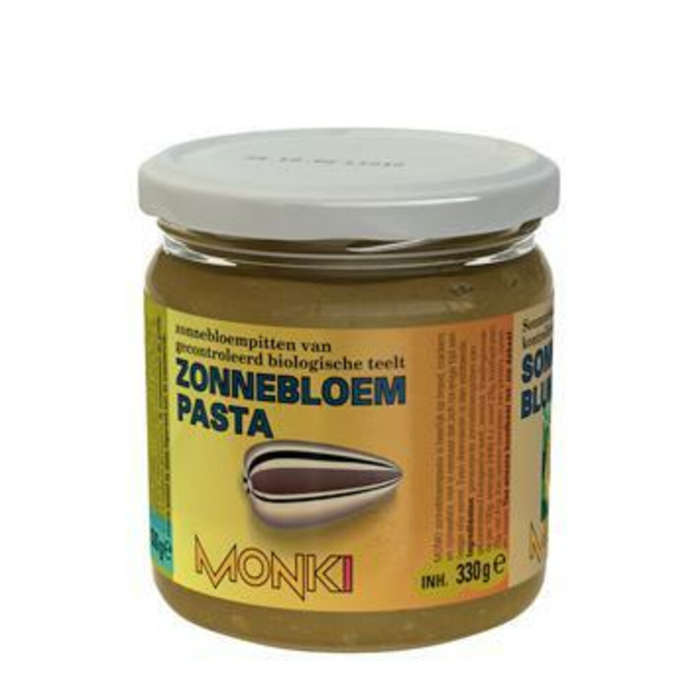 6x Monki Zonnebloempasta met Zout Bio 330 gr