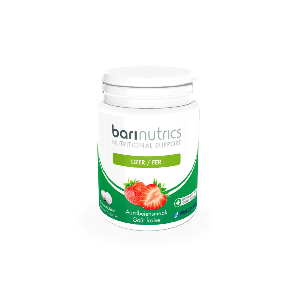 Gratis Verzending: 2x Metagenics Barnutr Ijzer Aardbei 90 tabletten