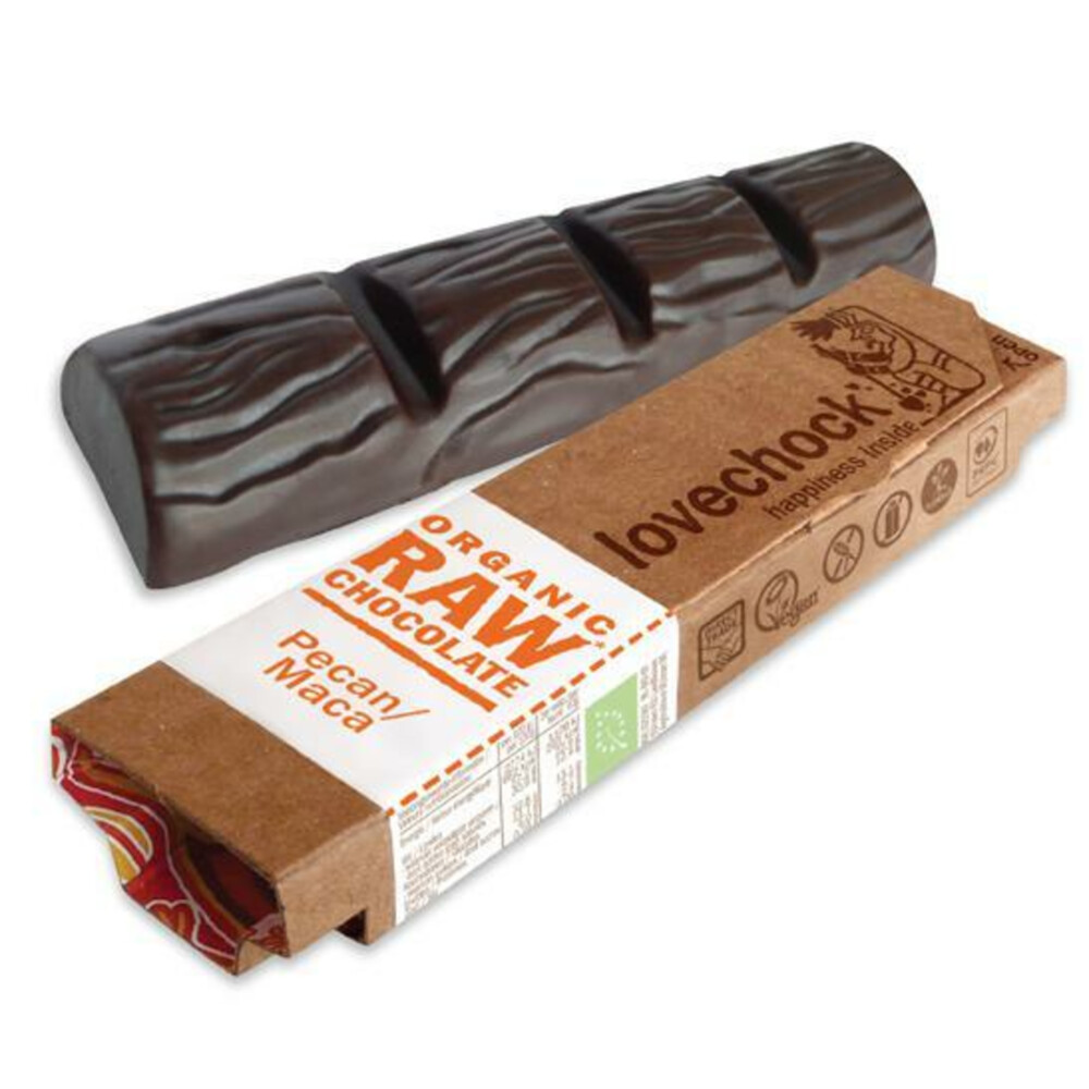Lovechock 100% raw chocolate (diverse smaken) 3 x Pecan-Macademia