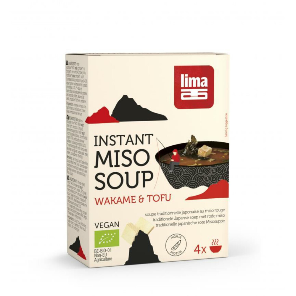 12x Lima Instant Miso Soup Wakame&Tofu 40 gr