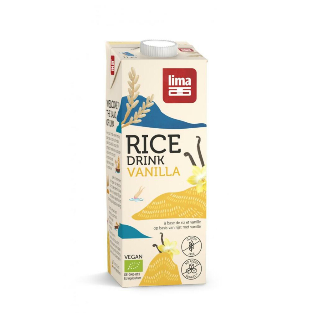 8x Lima Rijstdrink Vanille 1 liter