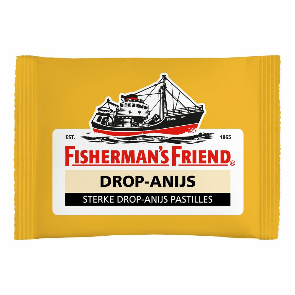 Fishermans Friend Strong Drop Anijs Geel Zak