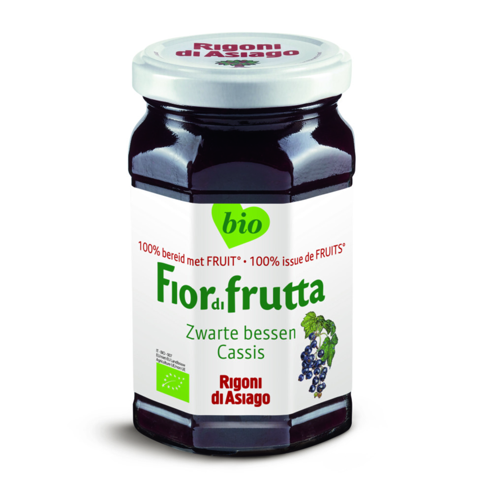 6x Fiordifrutta Biologische Jam Zwarte Bessen 250 gr