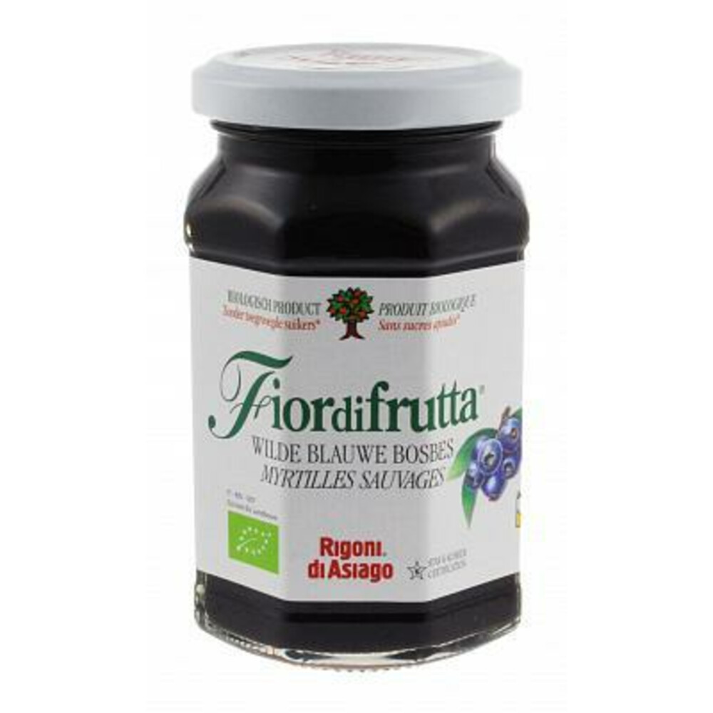 6x Fiordifrutta Biologische Jam Wilde Blauwe Bessen 250 gr