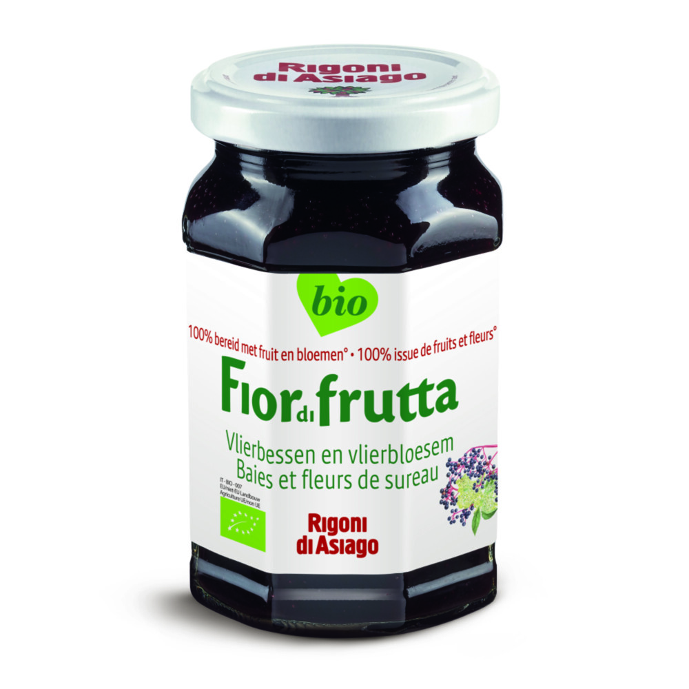 6x Fiordifrutta Biologische Jam Vlierbessen 250 gr