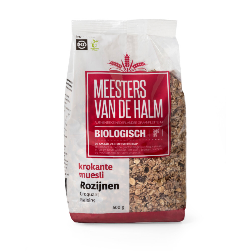 De halm Muesli Krokant Rozijenen 500 gr