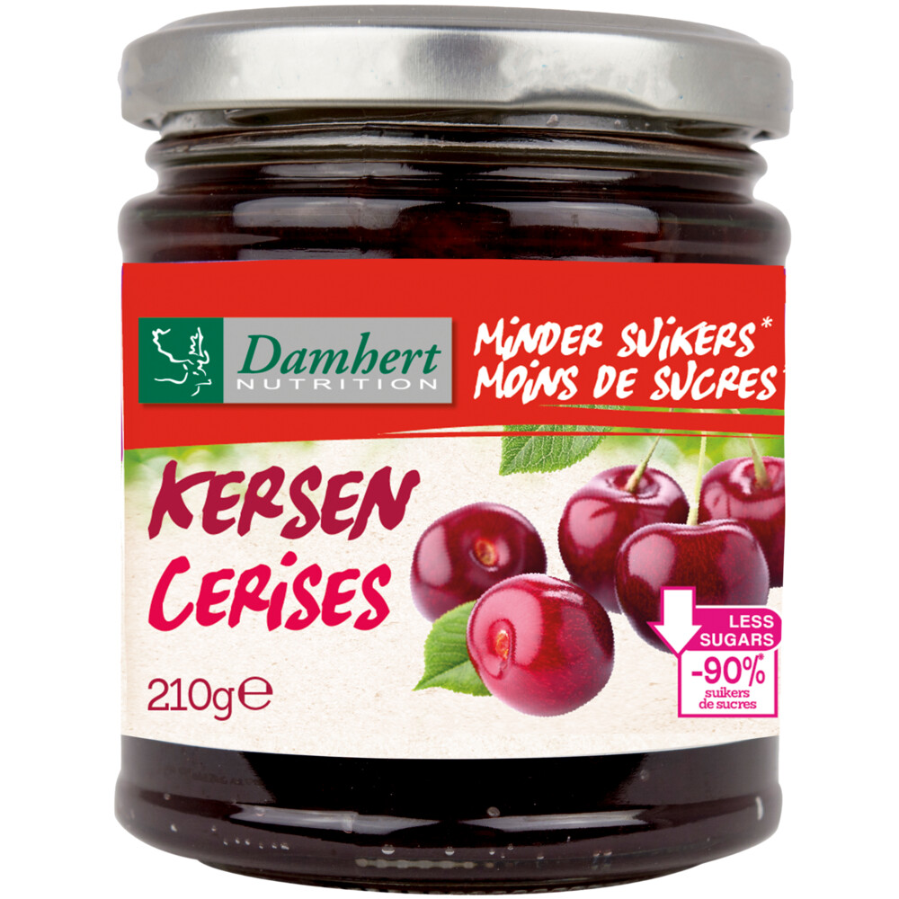 Damhert Puur Fruit Confiture Kersen 210 gr