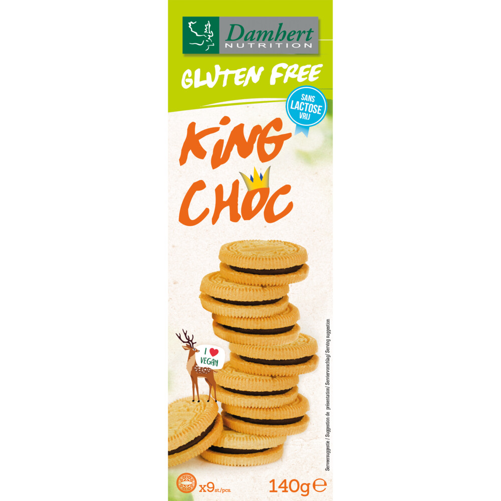 Damhert Glutenvrij Koek King Choco 140 gr